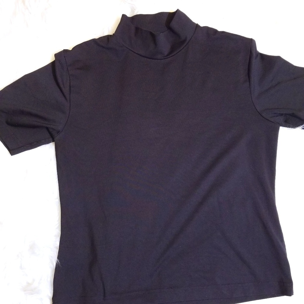 Club Monaco Collection Black Turtleneck Top